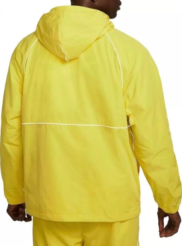 ⁦Nike AIR MEN'S WINDBREAKER FULL ZIP JACKET, Yellow Strike/Bl...⁩ - الصورة ⁦3⁩